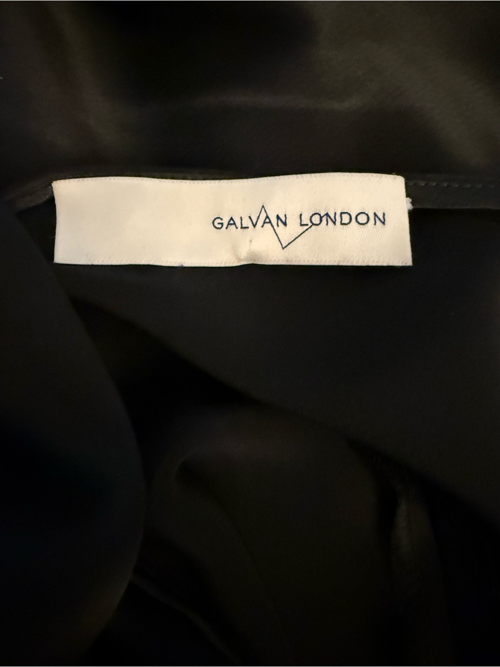 Galvan London Black Sienna Halter Satin Sash Tie Neck Wide Leg Jumpsuit luxury - Picture 2 of 16